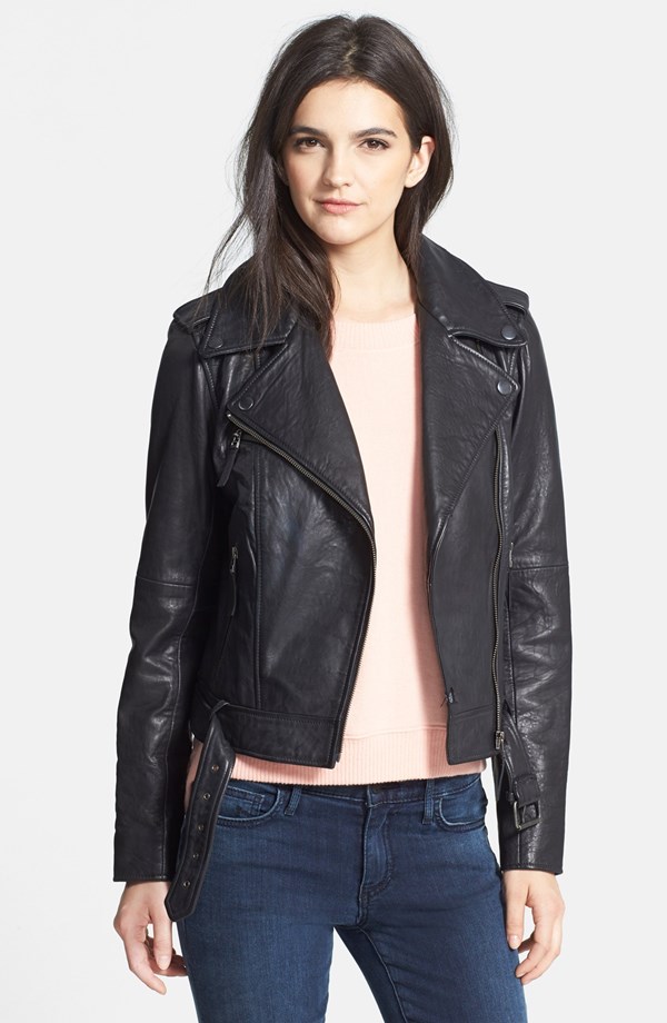 The Leather Factory Men's Black Classic Fashion Biker Jacket In Real Leather